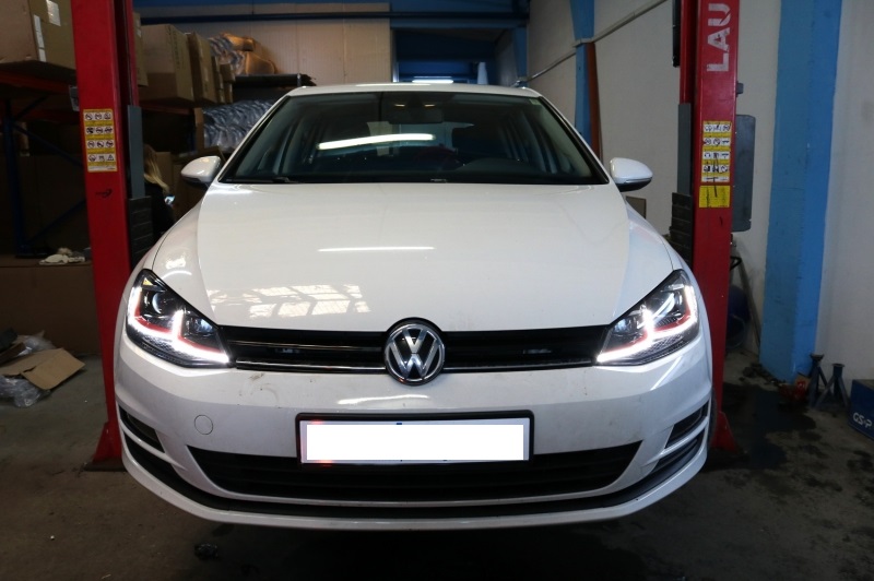 Koplampen VW Golf VII GTI led dagrijverlichting 7.5 Facelift Look