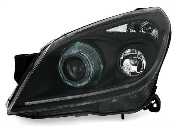 Koplampen Opel Astra H Xenon Tube Eye zwart