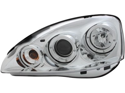 Koplampen Opel Corsa C Angel Eyes chroom