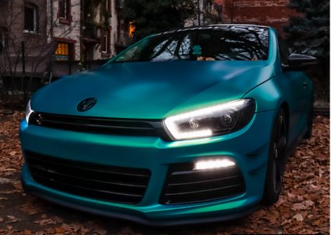 Koplampen VW Scirocco lll 08-14 DRL Dynamic LED Zwart Xenon