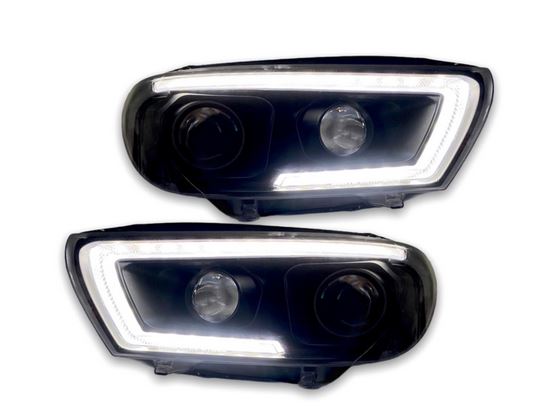 Koplampen VW Scirocco lll 08-14 DRL Dynamic LED Zwart Xenon