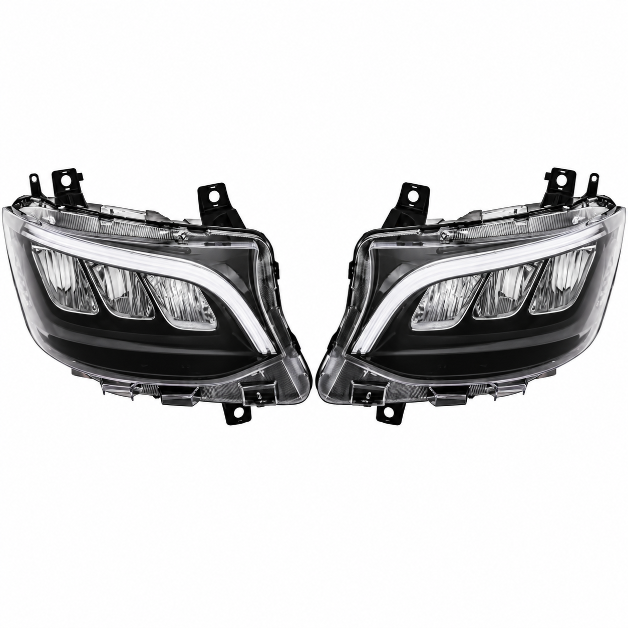 Koplampen Mercedes 907 910 Sprinter LED zwart