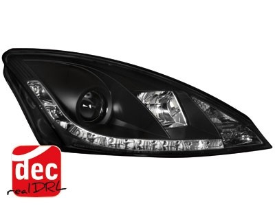 Koplampen Ford Focus 01-04 Devil Eyes real DRL LED Zwart